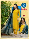 Tashu By Kaya Vertican Kurti With Bottom Dupatta Suppliers In Mumbai
